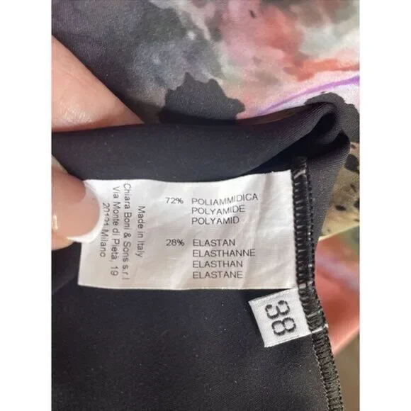 Chiara Boni La Petite Robe Size 2 Watercolor Abstract‎ Sleeveless Dress 38 EUC - Picture 9 of 14